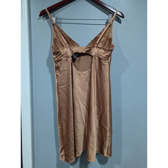 Victoria's Secret Satin Honey Sequin Ziggy Glam Embroidered Mini Slip Dress Sz M - Picture 2 of 16